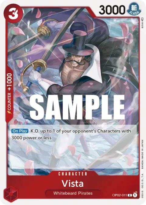 Carte One Piece Vista OP02-011, extension Paramount War (sortie anglaise)