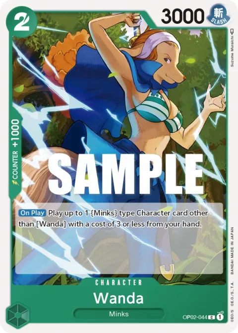 Carte One Piece Wanda OP02-044, extension Paramount War (sortie anglaise)