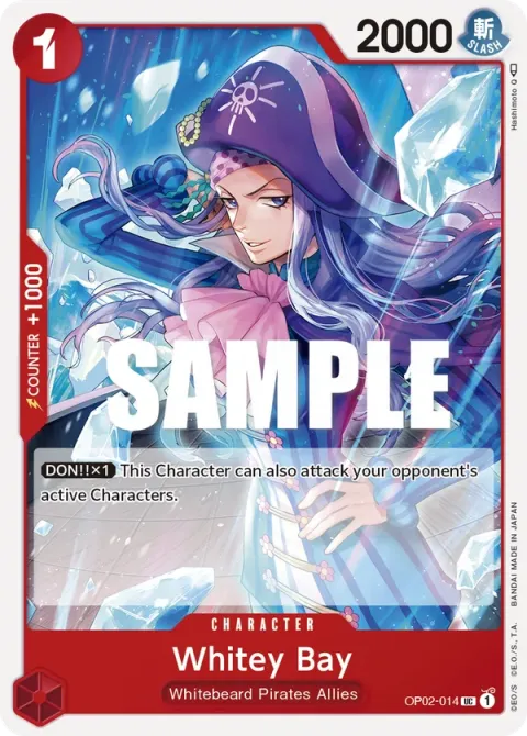 Carte One Piece Whitey Bay OP02-014, extension Paramount War (sortie anglaise)