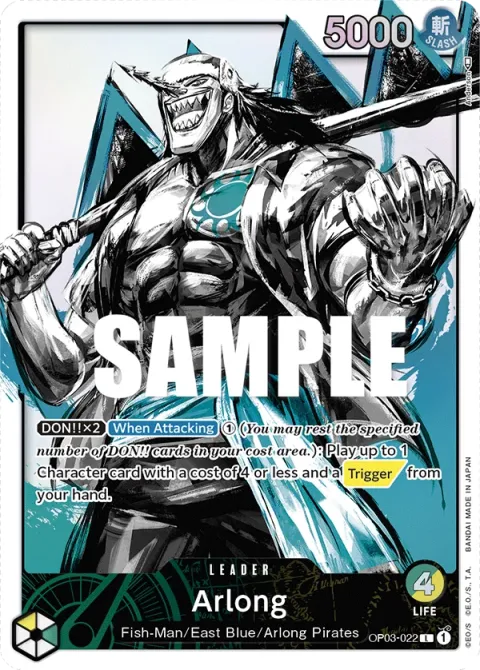 Carte One Piece Arlong OP03-022 · parallèle, extension Pillars of Strength (sortie anglaise)