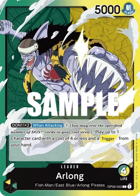 Carte One Piece Arlong OP03-022, extension Pillars of Strength (sortie anglaise)
