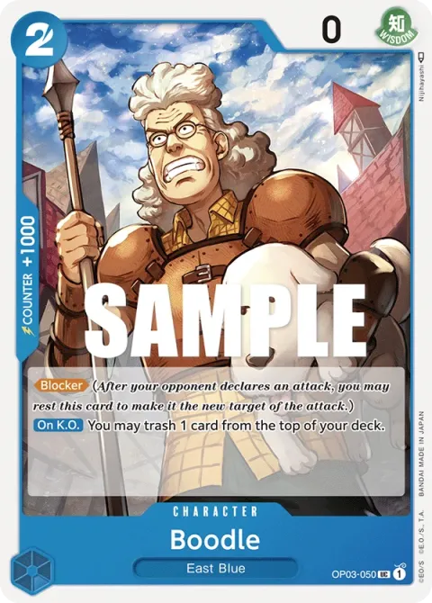 Carte One Piece Boodle OP03-050, extension Pillars of Strength (sortie anglaise)