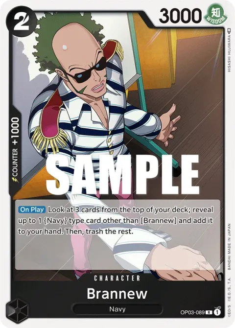 Carte One Piece Brannew OP03-089, extension Pillars of Strength (sortie anglaise)