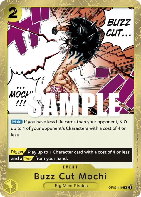 Carte One Piece Buzz Cut Mochi OP03-119, extension Pillars of Strength (sortie anglaise)