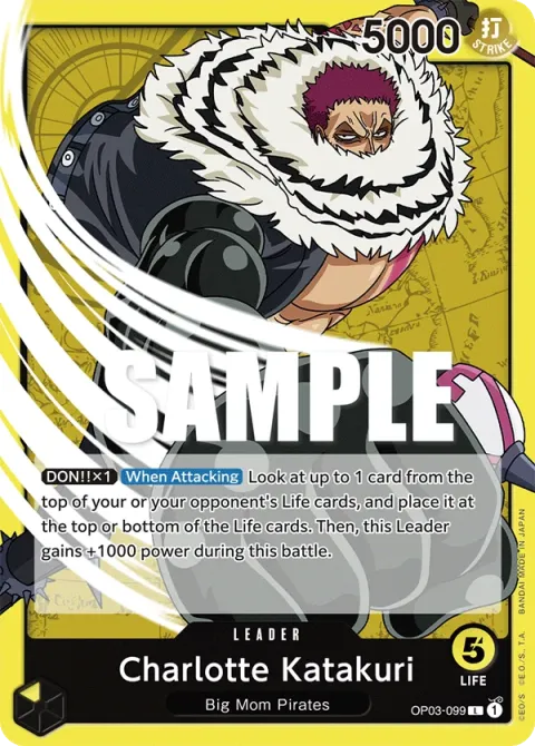 Carte One Piece Charlotte Katakuri OP03-099, extension Pillars of Strength (sortie anglaise)