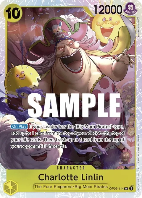 Carte One Piece Charlotte Linlin OP03-114, extension Pillars of Strength (sortie anglaise)
