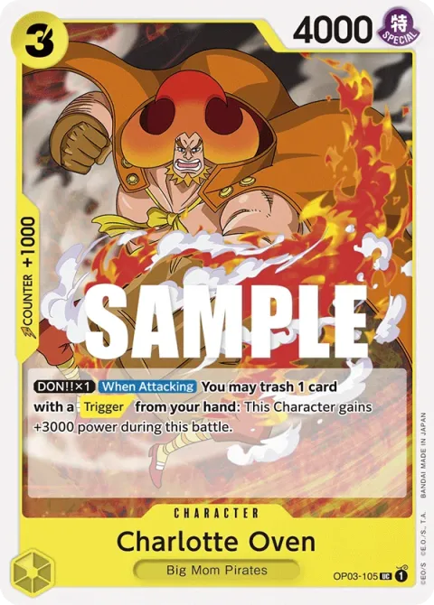 Carte One Piece Charlotte Oven OP03-105, extension Pillars of Strength (sortie anglaise)