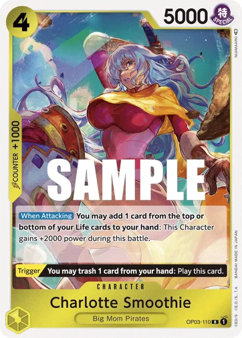Carte One Piece Charlotte Smoothie OP03-110, extension Pillars of Strength (sortie anglaise)