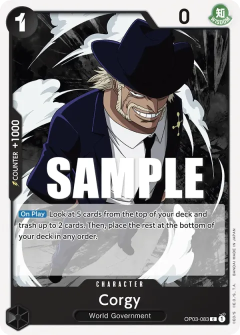 Carte One Piece Corgy OP03-083, extension Pillars of Strength (sortie anglaise)