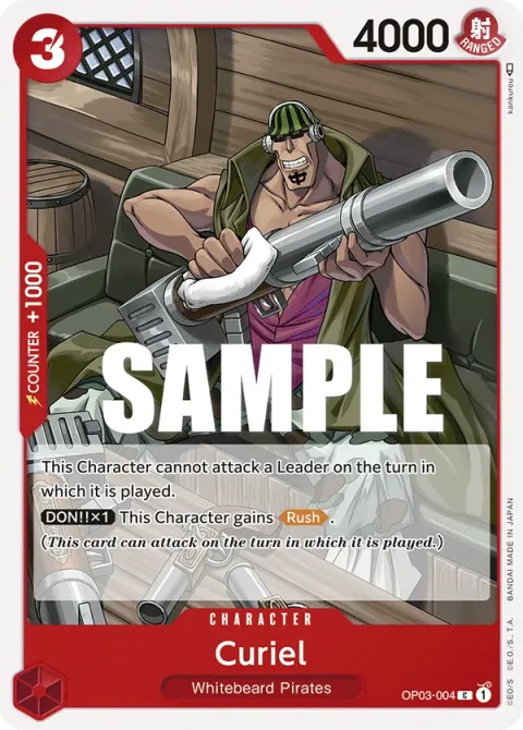 Carte One Piece Curiel OP03-004, extension Pillars of Strength (sortie anglaise)