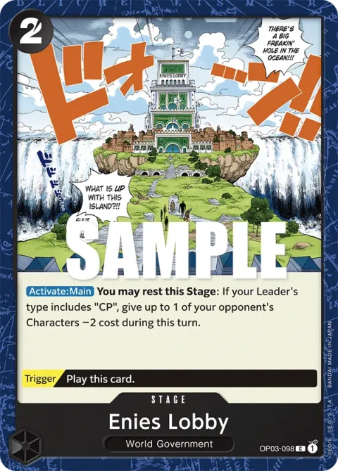 Carte One Piece Enies Lobby OP03-098, extension Pillars of Strength (sortie anglaise)
