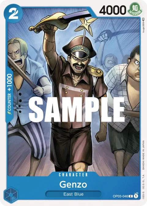Carte One Piece Genzo OP03-046, extension Pillars of Strength (sortie anglaise)