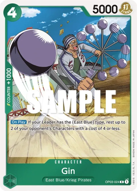 Carte One Piece Gin OP03-024, extension Pillars of Strength (sortie anglaise)