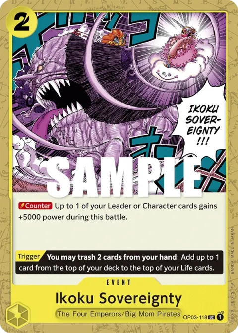 Carte One Piece Ikoku Sovereignty OP03-118, extension Pillars of Strength (sortie anglaise)