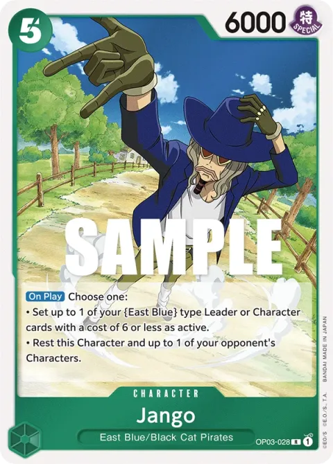 Carte One Piece Jango OP03-028, extension Pillars of Strength (sortie anglaise)