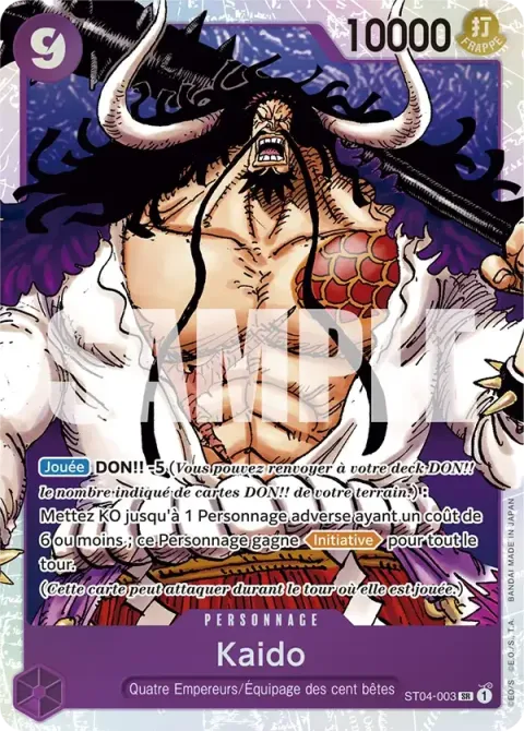 Carte One Piece Kaido ST04-003 · parallèle, extension Pillars of Strength (sortie anglaise)