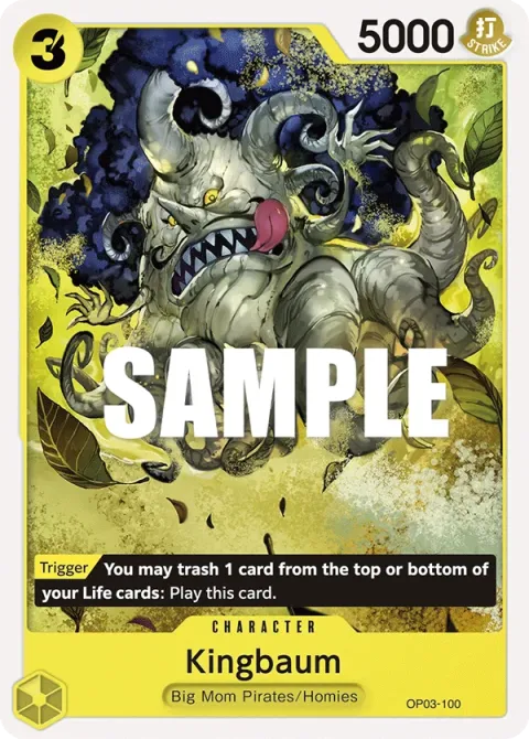 Carte One Piece Kingbaum OP03-100, extension Pillars of Strength (sortie anglaise)
