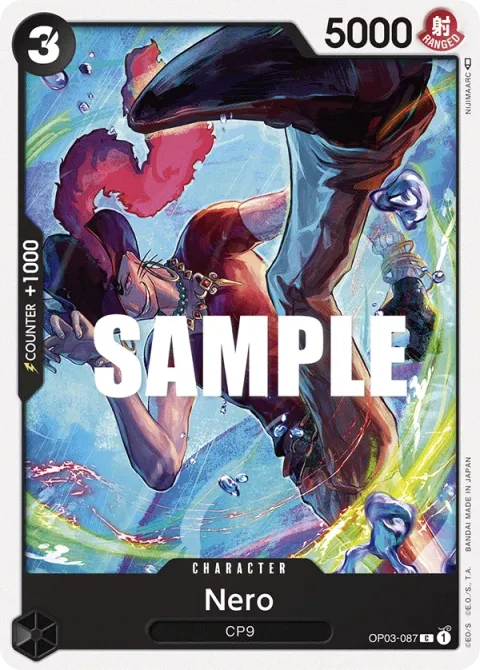 Carte One Piece Nero OP03-087, extension Pillars of Strength (sortie anglaise)