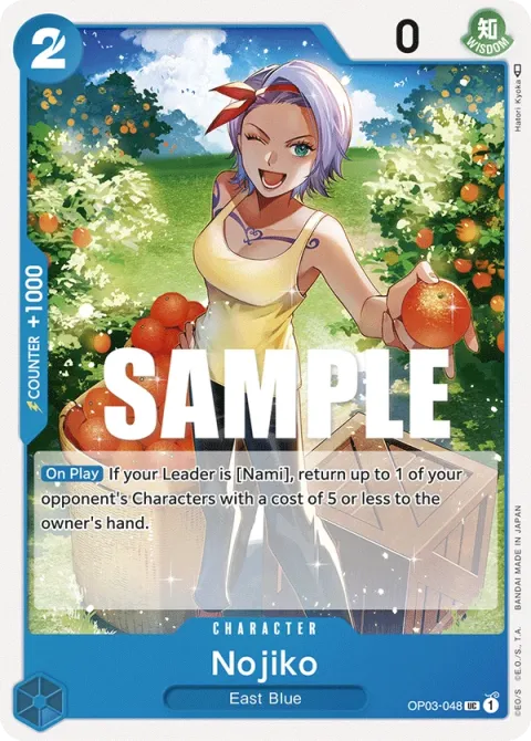 Carte One Piece Nojiko OP03-048, extension Pillars of Strength (sortie anglaise)