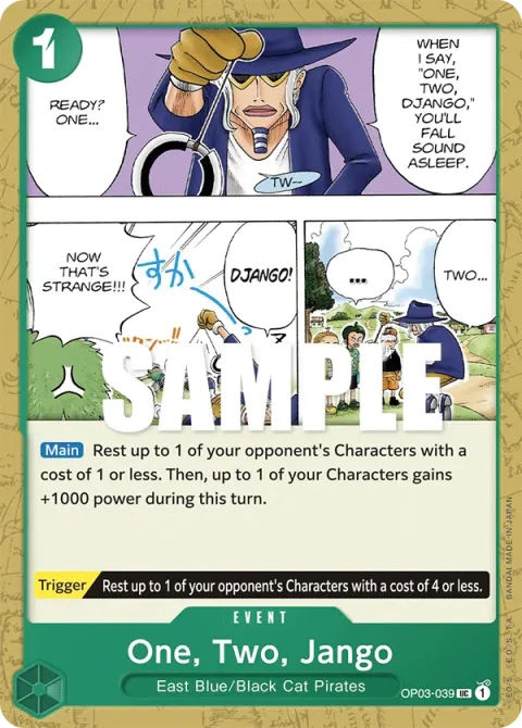 Carte One Piece One, Two, Jango OP03-039, extension Pillars of Strength (sortie anglaise)