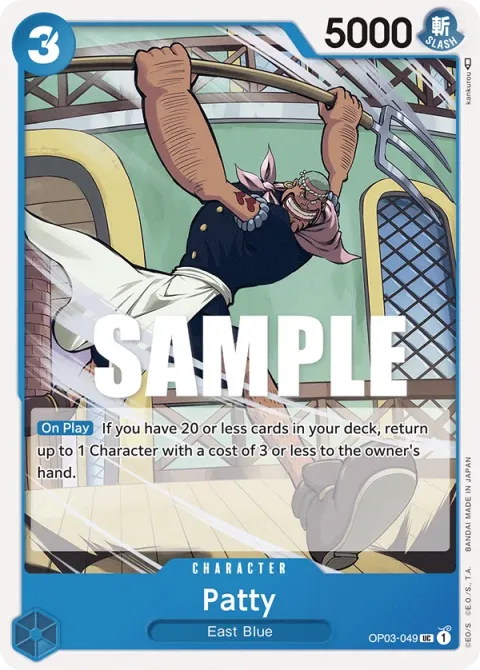 Carte One Piece Patty OP03-049, extension Pillars of Strength (sortie anglaise)