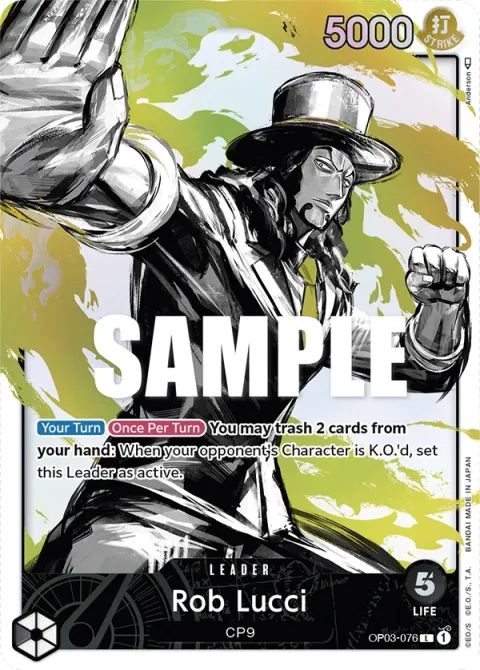 Carte One Piece Rob Lucci OP03-076 · parallèle, extension Pillars of Strength (sortie anglaise)