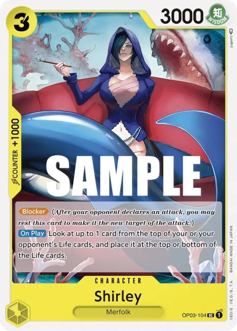 Carte One Piece Shirley OP03-104, extension Pillars of Strength (sortie anglaise)