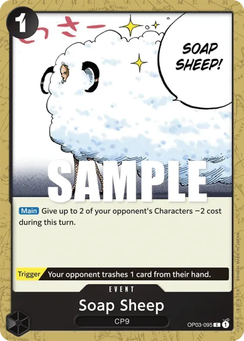 Carte One Piece Soap Sheep OP03-095, extension Pillars of Strength (sortie anglaise)