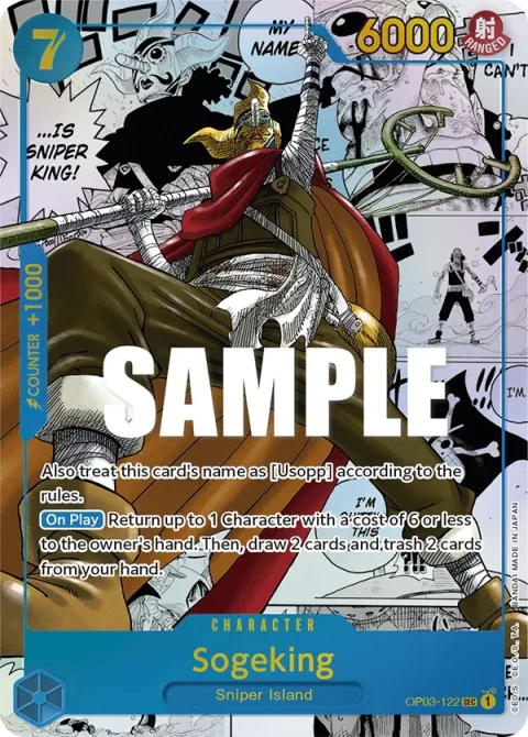 Carte One Piece Sogeking OP03-122 · parallèle 2, extension Pillars of Strength (sortie anglaise)