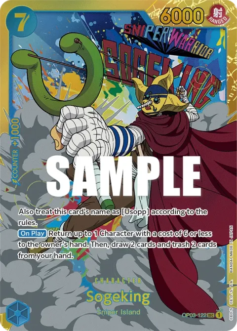 Carte One Piece Sogeking OP03-122, extension Pillars of Strength (sortie anglaise)