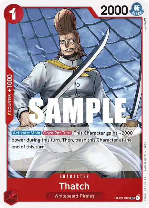 Carte One Piece Thatch OP03-005, extension Pillars of Strength (sortie anglaise)