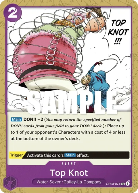 Carte One Piece Top Knot OP03-074, extension Pillars of Strength (sortie anglaise)