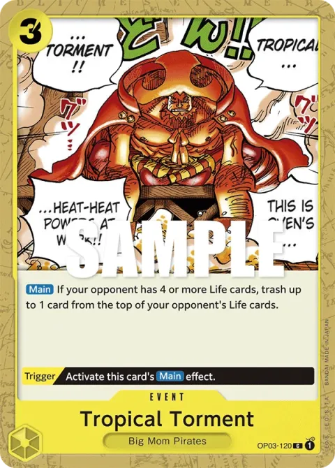 Carte One Piece Tropical Torment OP03-120, extension Pillars of Strength (sortie anglaise)