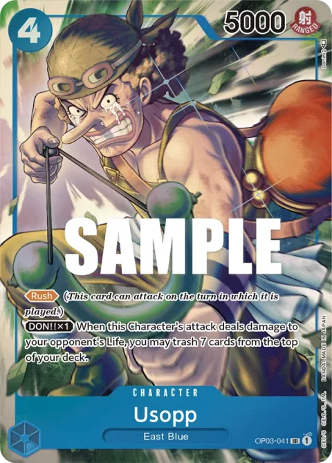 Carte One Piece Usopp OP03-041 · parallèle, extension Pillars of Strength (sortie anglaise)