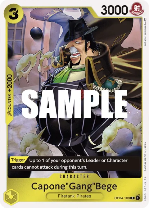 Carte One Piece Capone »Gang »Bege OP04-100, extension Kingdoms of Intrigue (sortie anglaise)