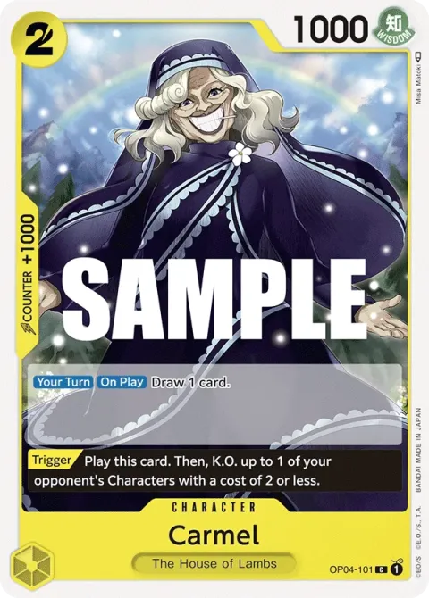 Carte One Piece Carmel OP04-101, extension Kingdoms of Intrigue (sortie anglaise)