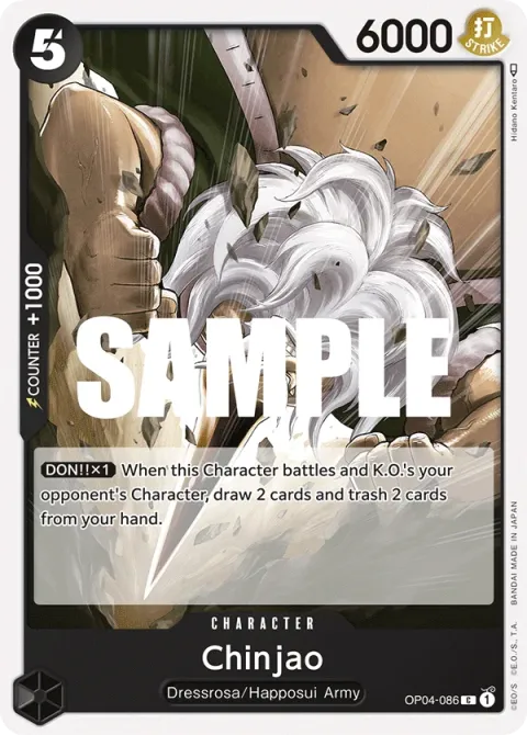 Carte One Piece Chinjao OP04-086, extension Kingdoms of Intrigue (sortie anglaise)