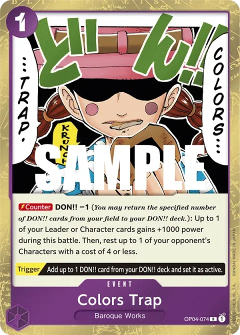 Carte One Piece Colors Trap OP04-074, extension Kingdoms of Intrigue (sortie anglaise)