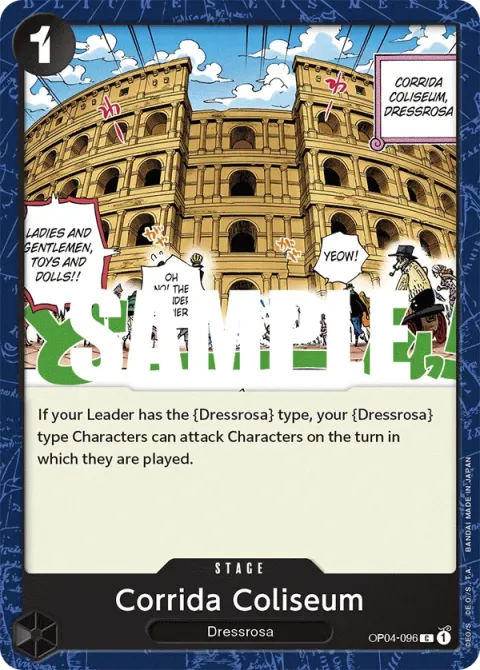 Carte One Piece Corrida Coliseum OP04-096, extension Kingdoms of Intrigue (sortie anglaise)
