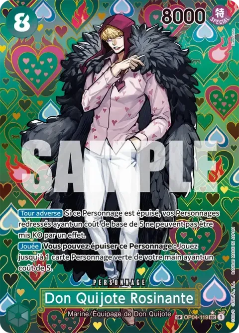 Carte One Piece Don Quijote Rosinante OP04-119 · parallèle, extension Kingdoms of Intrigue (sortie anglaise)