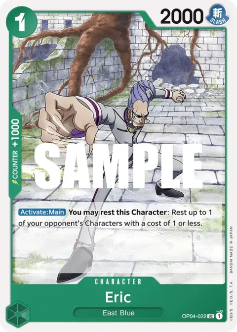 Carte One Piece Eric OP04-022, extension Kingdoms of Intrigue (sortie anglaise)