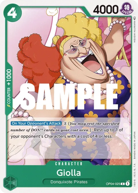 Carte One Piece Giolla OP04-025, extension Kingdoms of Intrigue (sortie anglaise)