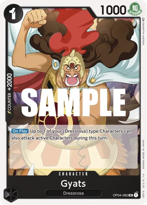 Carte One Piece Gyats OP04-080, extension Kingdoms of Intrigue (sortie anglaise)