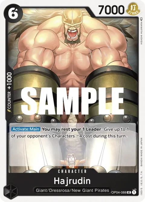 Carte One Piece Hajrudin OP04-088, extension Kingdoms of Intrigue (sortie anglaise)