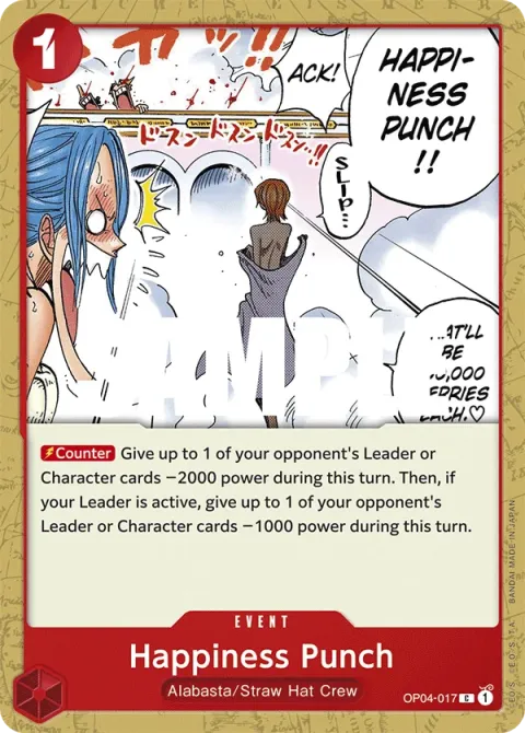Carte One Piece Happiness Punch OP04-017, extension Kingdoms of Intrigue (sortie anglaise)