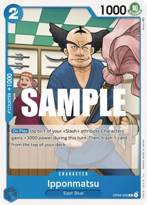 Carte One Piece Ipponmatsu OP04-042, extension Kingdoms of Intrigue (sortie anglaise)