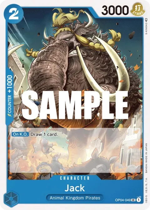 Carte One Piece Jack OP04-049, extension Kingdoms of Intrigue (sortie anglaise)