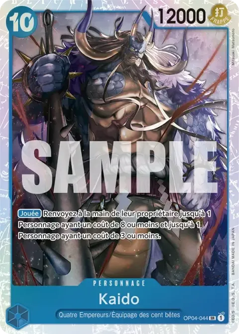 Carte One Piece Kaido OP04-044 · parallèle, extension Kingdoms of Intrigue (sortie anglaise)