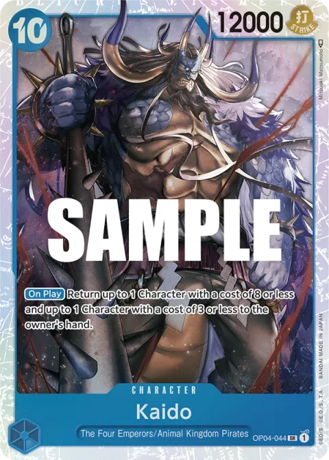 Carte One Piece Kaido OP04-044, extension Kingdoms of Intrigue (sortie anglaise)