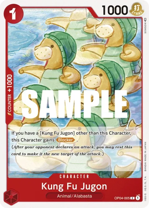 Carte One Piece Kung Fu Jugon OP04-005, extension Kingdoms of Intrigue (sortie anglaise)